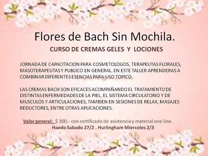 Curso De Cremas, Geles Y Lociones Con Flores De Bach